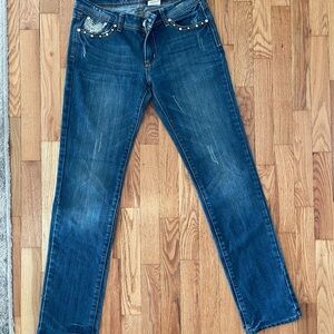 ANM Rhinestone Embellished Bootcut Jeans Women’s 29 Dark Wash
